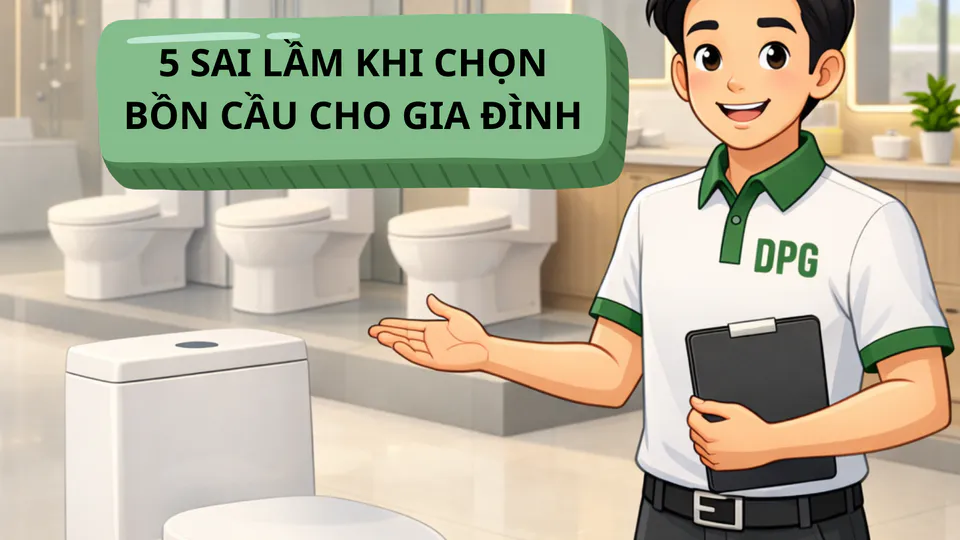 Cách chọn bồn cầu cho gia đình: 5 sai lầm phổ biến cần tránh